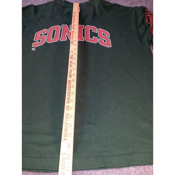 Vintage Seattle Supersonics 90s Long Sleeve Tshirt Men Sz XXL NBA Pro Player Dou - Picture 3 of 8